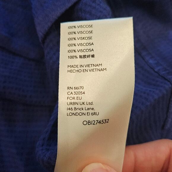 Anthropologie Maeve Jimena Dress Size M Sapphire Blue‎ Oversized Midi Boho - Picture 11 of 11